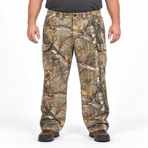 Gander Mountain Guide Series Pants Mens 2XL 44x31 Brown Camo Cargo Relaxed Fit